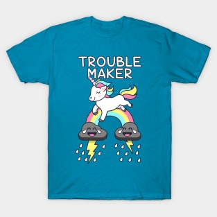 Kawaii Unicorn Trouble Maker T-Shirt